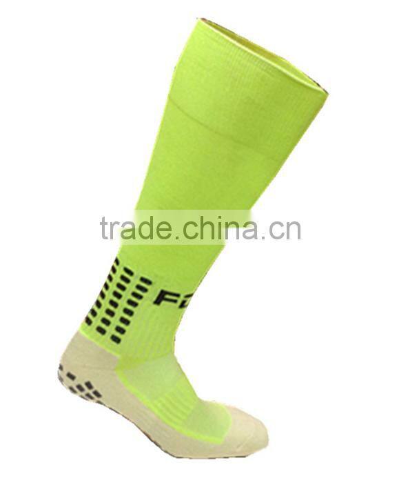 whole sport soccer socks with rubber printling sole