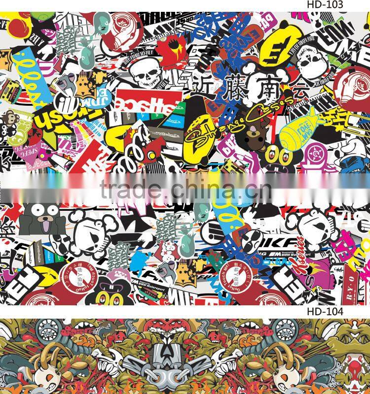 HD-108 CARLIKE Air Bubble Free Durable Bomb Sticker Car Body Wrap Sticker