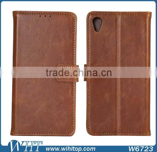 For Sony Xperia Z3+ Leather Case, Crazy Horse Wallet Leather Flip Stand Case for Sony Xperia Z3+ Plus E6553