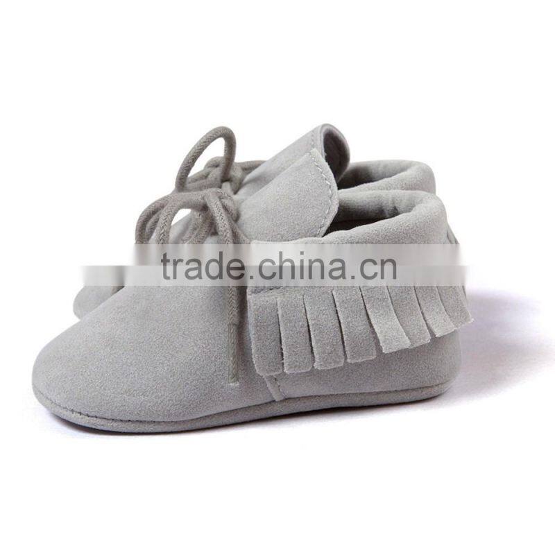2016 Fashion Newborn Unisex Infant Baby Lace-up Mocassins Soft Sole Anti-Slip Tassels Prewalker Toddler Shoes