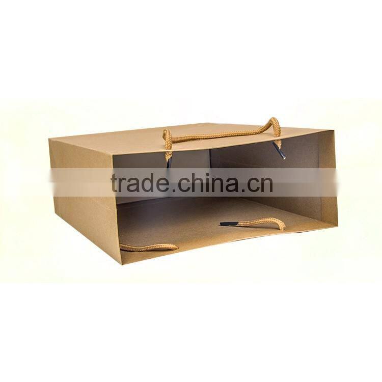 Wholesale 25kg brown kraft paper gift bag with cotton handle