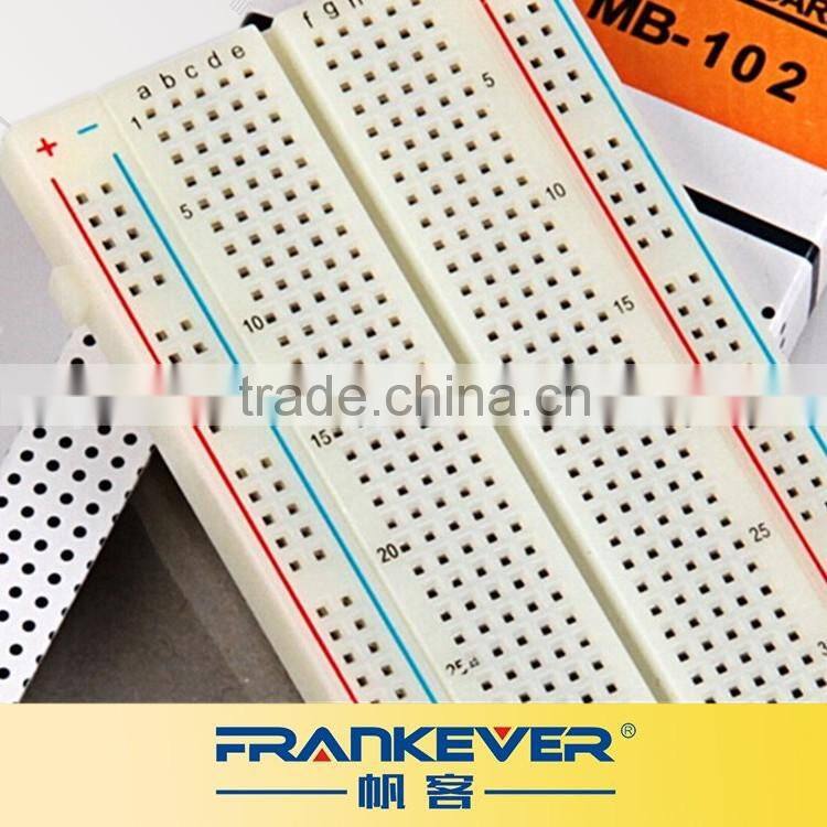 2014 hot sell white ABS metal reed 830 tie-point testing solderless breadboard