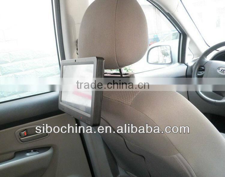 7 Inch Car/Taxi Headrest Touch Screen With Wifi 3G For Advertisement