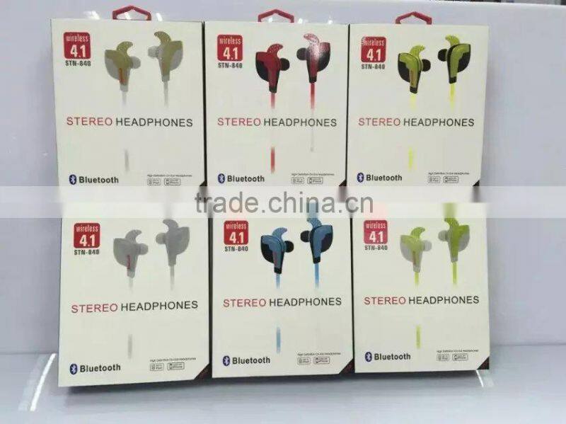 Promotion High Quality Sports Beautiful Bluetooth Stereo Earphone for Girls HY-B326