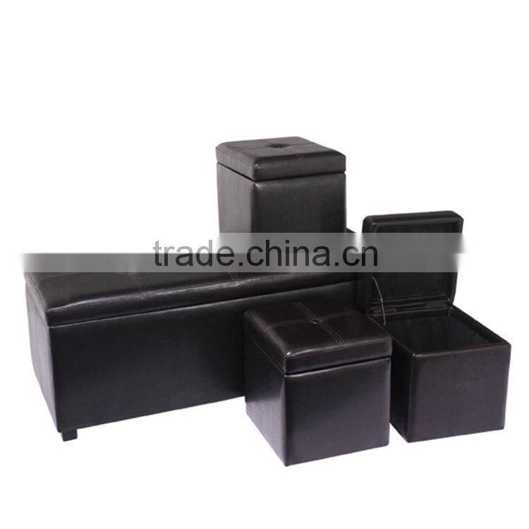 london round wooden and pu sofa ottoman footstool chiar home furniture