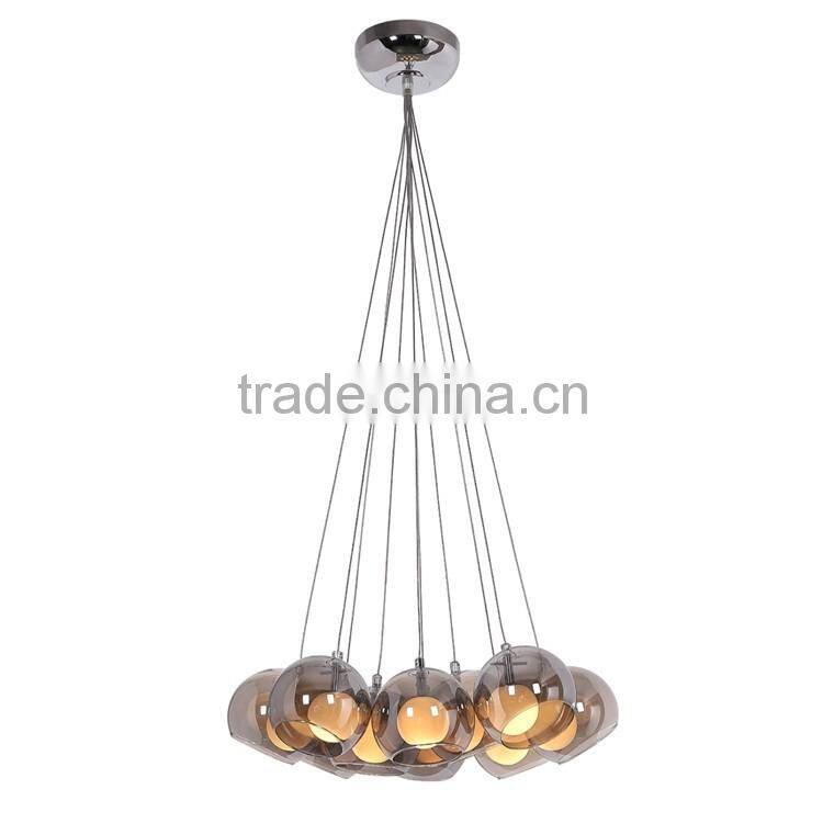 Zhongshan Restaurant chandelier simple style G4 modern glass home interior decor pendant lighting Ball hanging Pendant Lamp