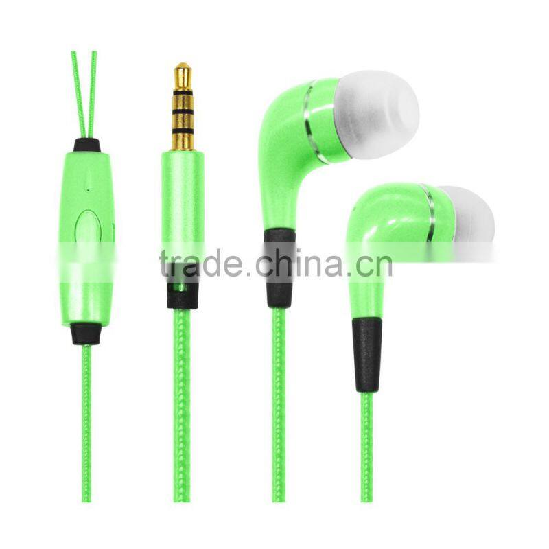 Factory supply EL glowing earphone with mini jack micophone