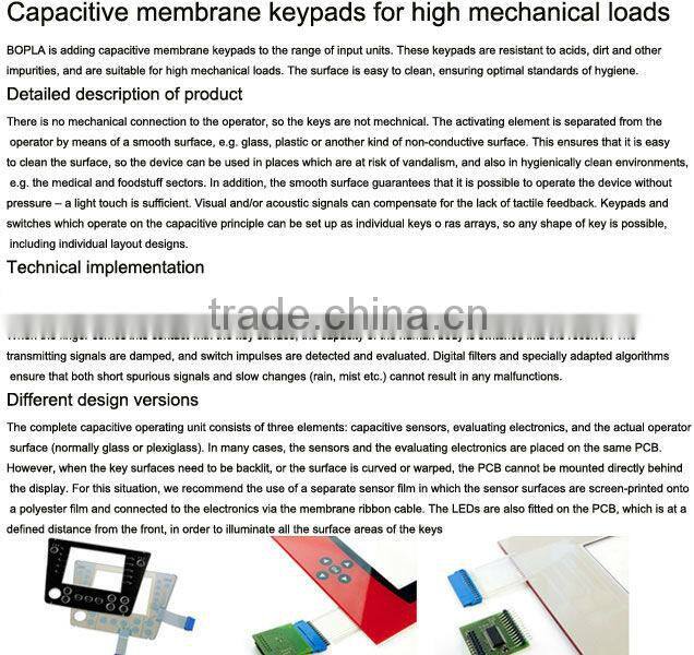 PCBA front panel keypad
