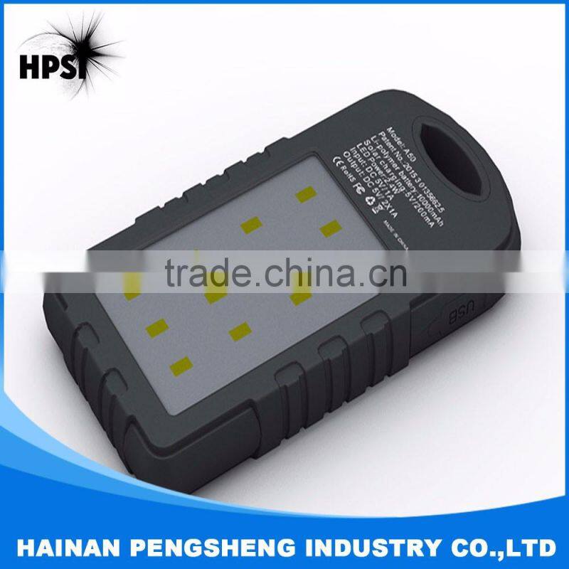 Mini Solar Power Bank 8000mAh for Iphone and Android with Camping Light