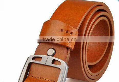 2014 fashion smart casual pu leather with copper lock strong leather belts