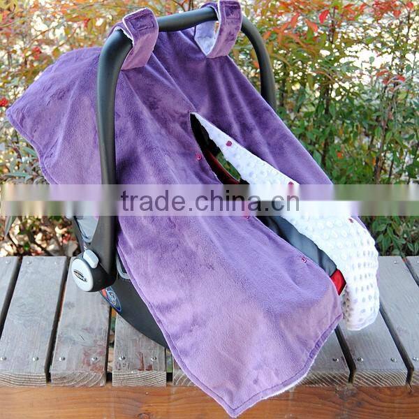 2016 High Quality 100% polyester Minky New Arrive Elegant Baby Car Seat Cover