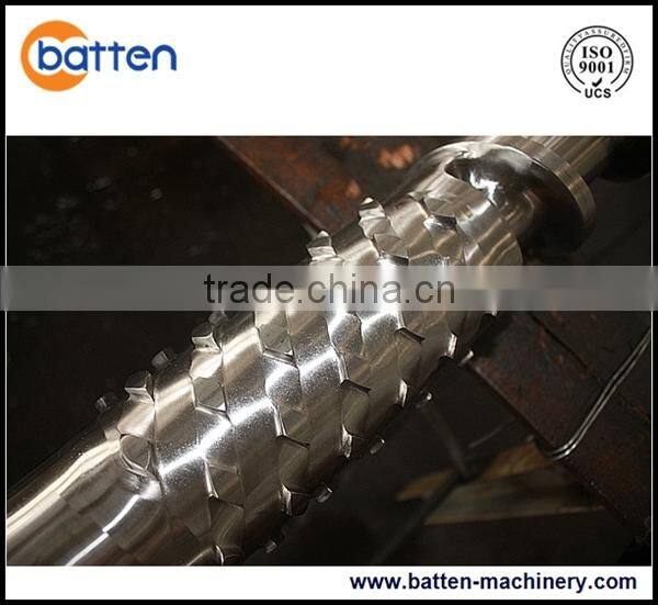 bimetallic recycling single extruder screw and barrel for PE film plastic machine