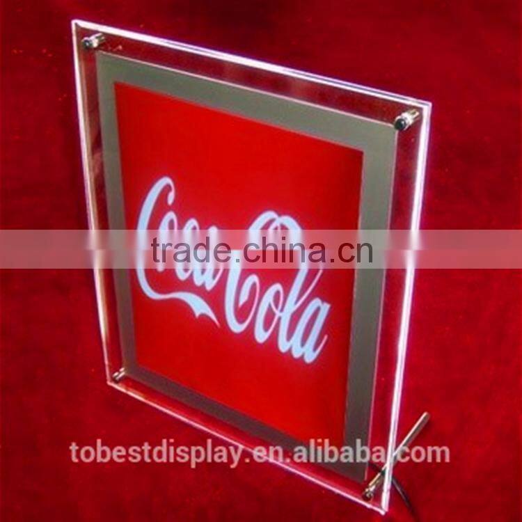 High quality acrylic illuminated sign board, illuminated picture frames
