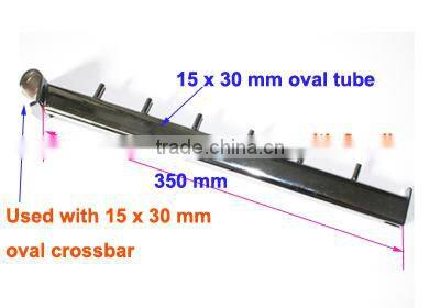 Oval tube display hook for clothes store decoration