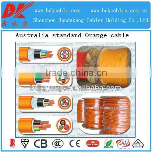 PVC Orange Circular Electrical Cable 450/750V