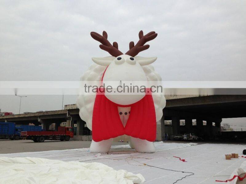 2016 new design largest PVC inflatable goat modeling for advertising