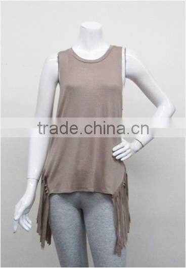 2016 latest top designs model tank top fitness tops