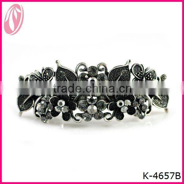 Hot sale crystal flower barrette hair clip