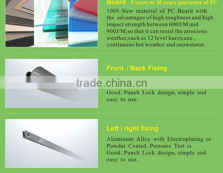 Factory wholesale Euro-design Cheap outdoor DIY polycarbonate modern design aluminum awnings size 100x150cm
