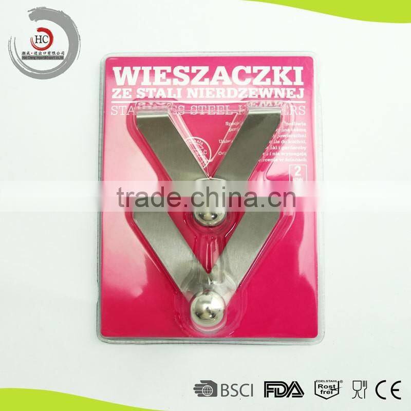 U shape stainless steel door hook bag hanger over the door hanging hook HC-SH26