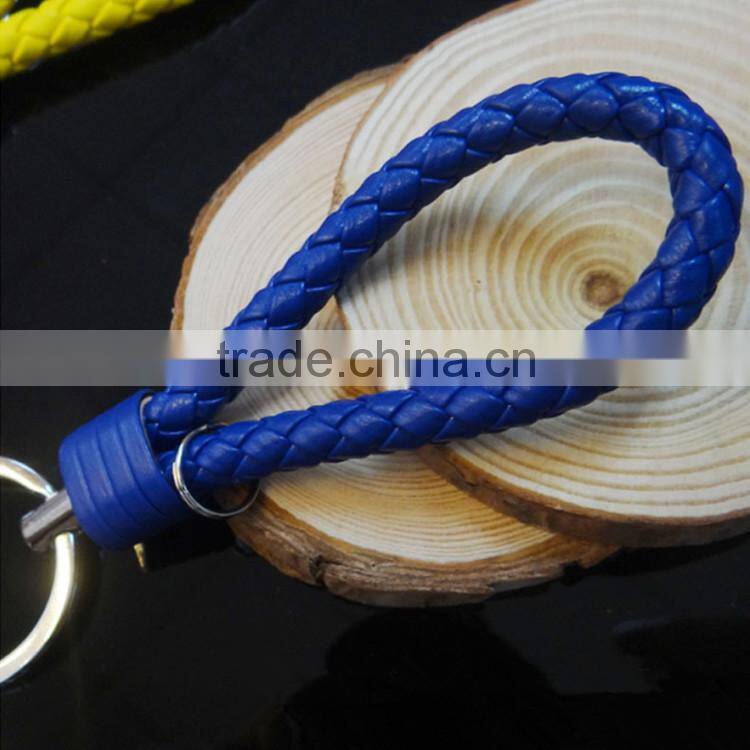 custom leather key lanyard wholesale metal keyring for business gifts