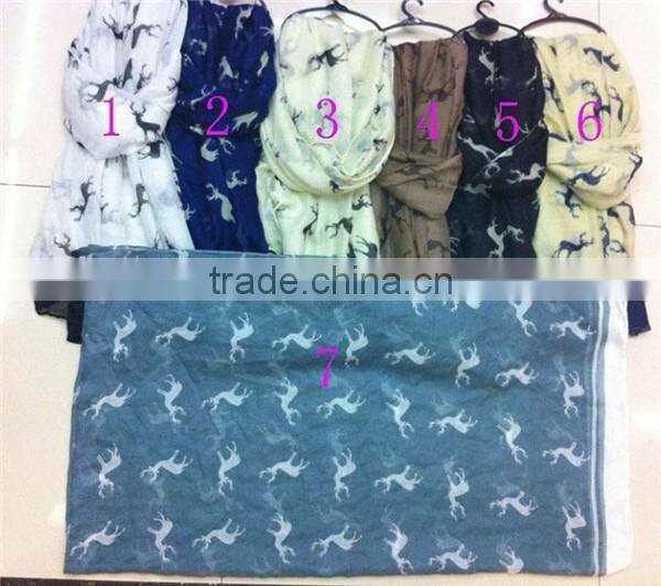 Fashion animal scarf 100% Viscose elephant print Scarf