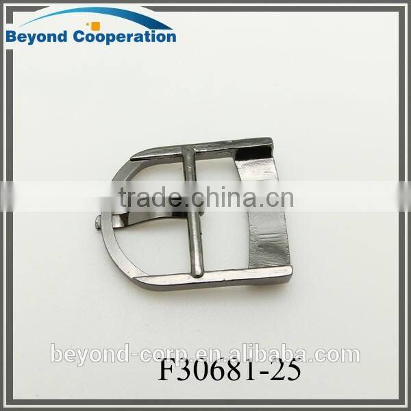 25mm shiny gun metal tri glide pin buckle for women bag