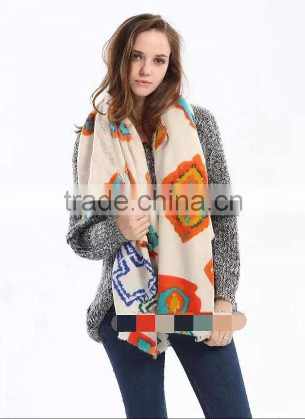 printed hot selling 2015 winter blanket oversize viscose stole scarves