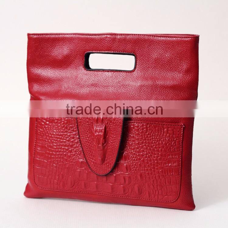 Clutch bag crocodile leather hand carrying bag ladies long shoulder bag