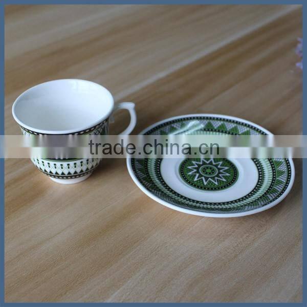 Factory wholesale ceramic espresso cup and saucer