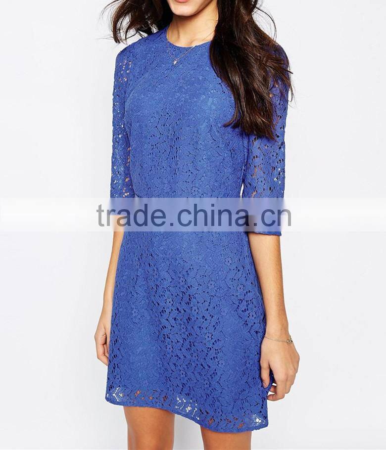 women's fashion designer one piece dress, latest dress designs for ladies blue colour dress