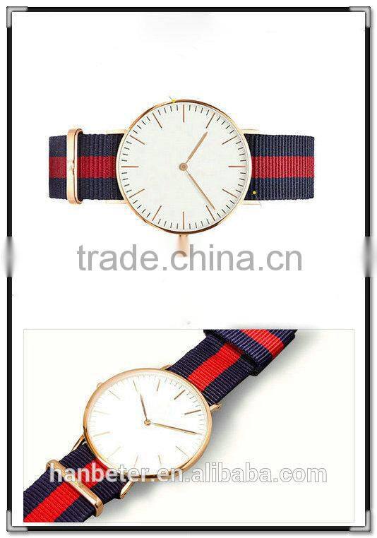 Best price OEM available 5-30atm waterproof custom nylon strap watch 2014