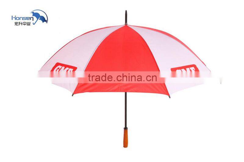 Creative straight umbrella promotion umbrella wood handle umbrella