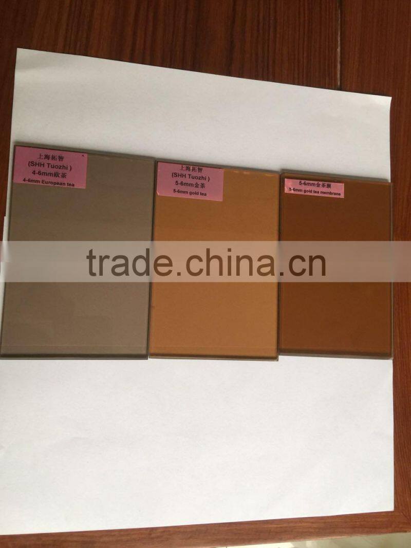 sell 4mm 6mm 5mm smoke grey reflective glass sheet