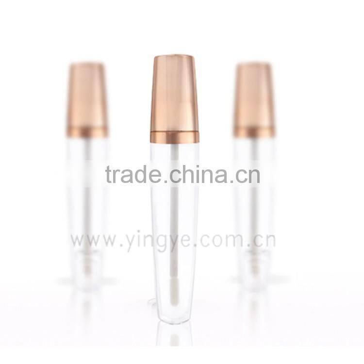 Chubby empty gold transparent lipgloss bottle