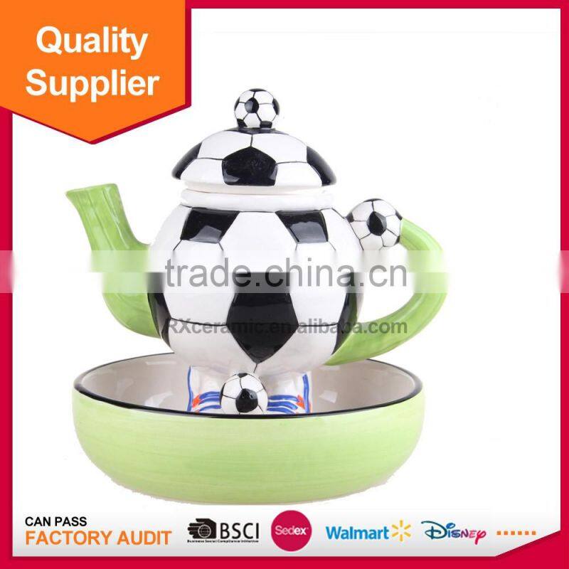 Hot selling sports shape ceramic candy cookie jar