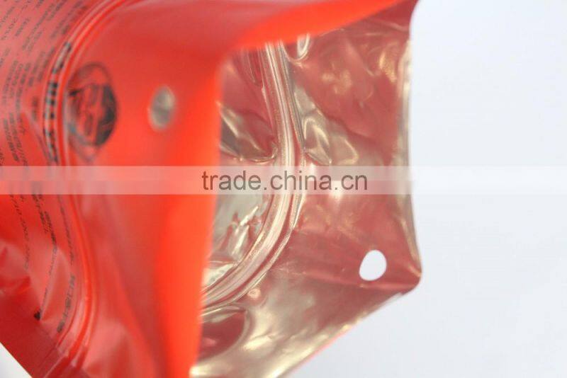 Coffee Herbal Powder Grocery Stand Up Plastic Bag With Zipper