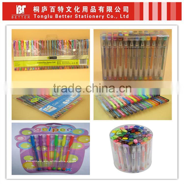 classic gel ink pen/ smooth writing 6/8/10/12/24/30/36/48pcs glitter metallic neon pastel,rainbow gel pen/ gel pen set/color pen