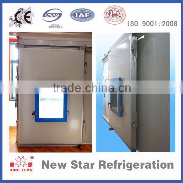 100mm door leaf cold store room sliding door with pu panel