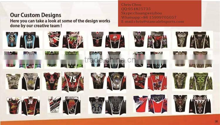 Stan Caleb custom sublimation paintball jerseys paintball custom paintball tops