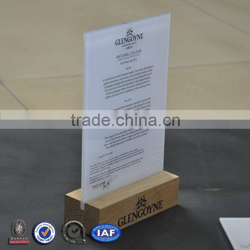 Clear acrylic cup or glass cup tray bar serving tray