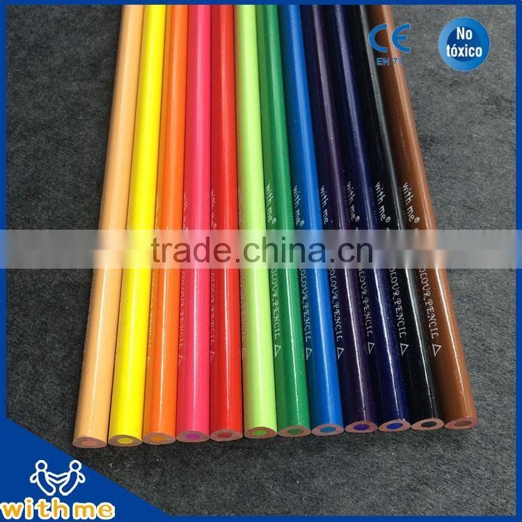 7 inch customized wooden high quality water color pencil
