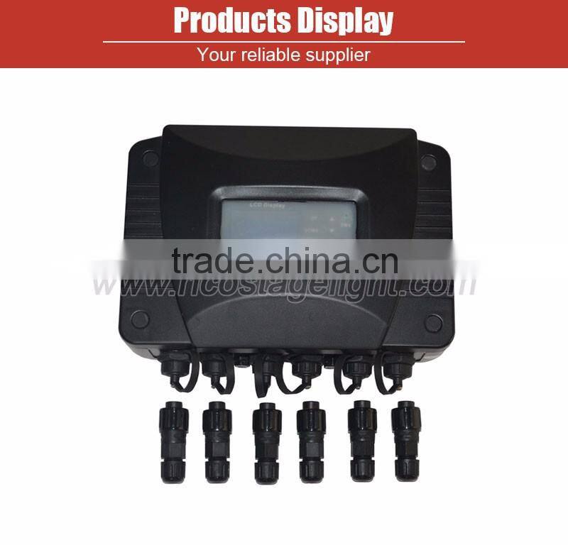 DMX 512/1990 standard IP65 dmx in / out 4 ways outdor dmx distributor