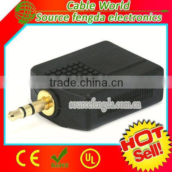 1 to 2 extension 3.5mm stereo plug to 2 6.35 mm stereo jack adapter