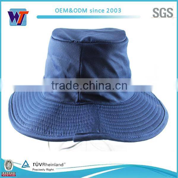 Blue color Reusable waterproof nylon polyester foldable bucket hat