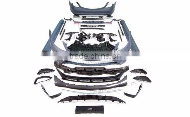 W222 S63 body kits with carbon fiber addon fit for W222 S320 S350 S500 S550 to S63 carbon fiber style PP+carbon fiber