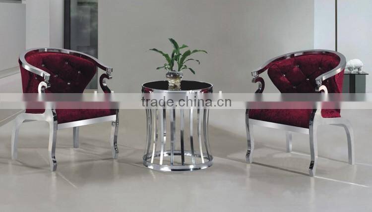 Foshan shunde modern tempered glass mermaid coffee table for living room