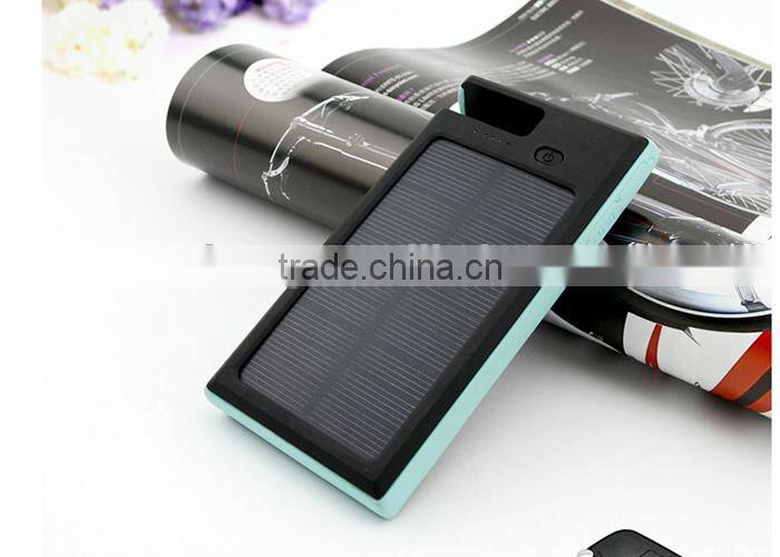 12000mAh Solar Panel Charger Waterproof Portable Dual USB Port Power Bank for LG