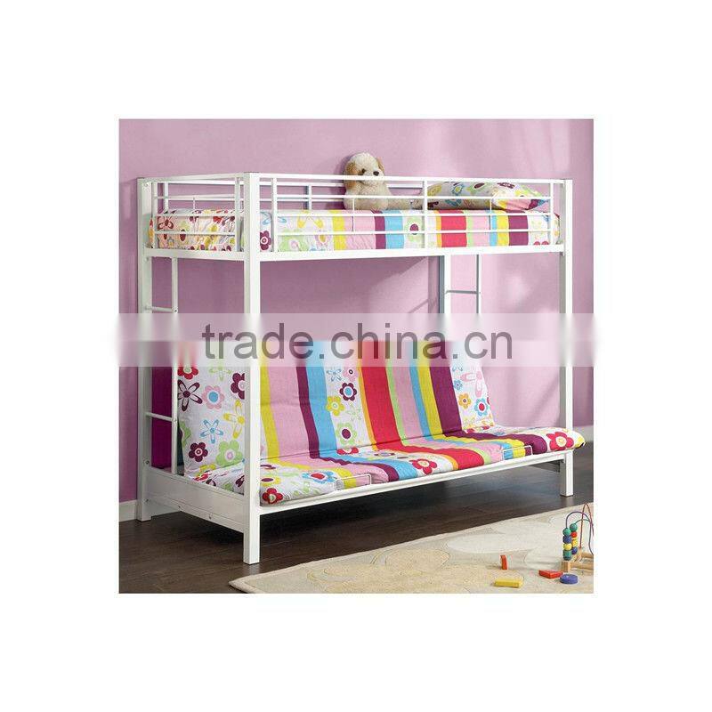 Metal Twin/Futon Bunk Bed - White