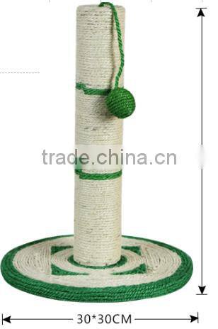BSCI QQ-pet Factory Hot Cat Scratching Post Green Sisal Cat Tree Toy